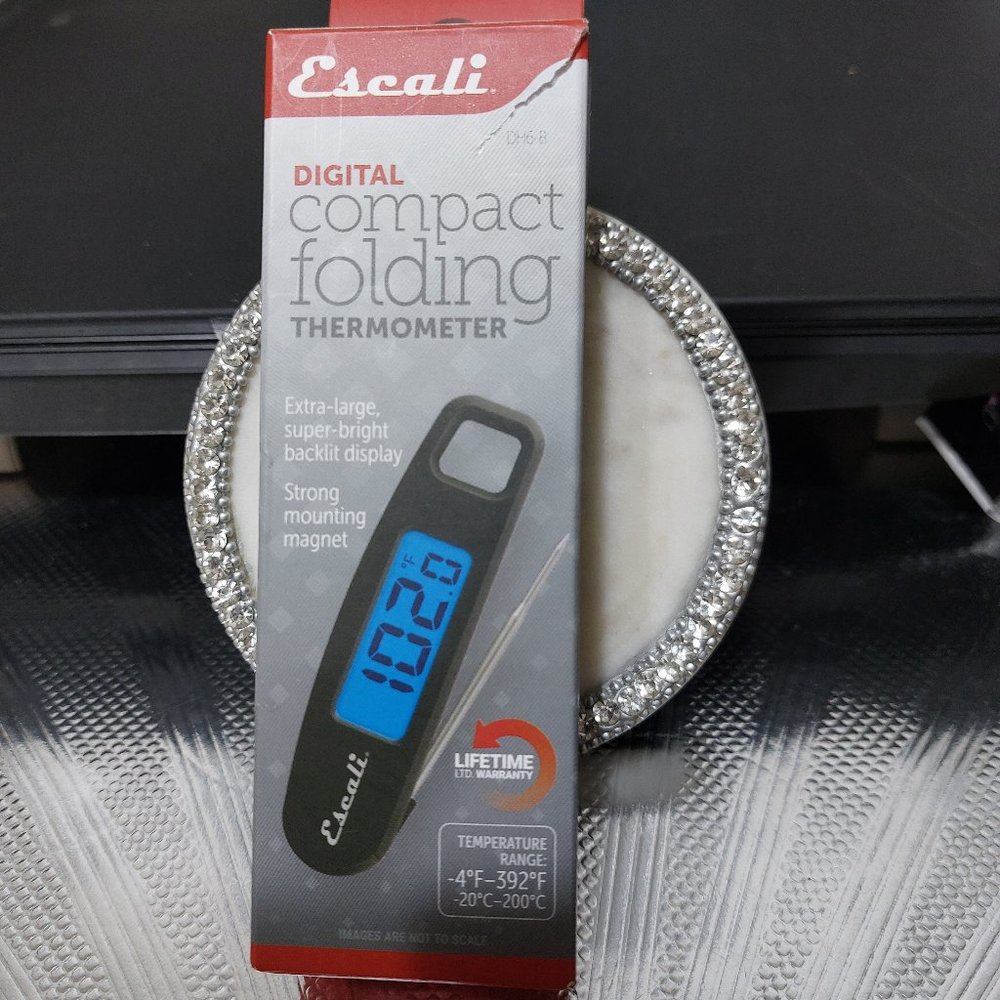 Escali Digital Compact Folding Thermometer Black